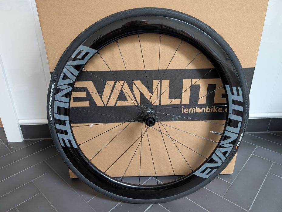 Koła szosowe karbonowe Evanlite New Disc 50 Silvergray gwarancja