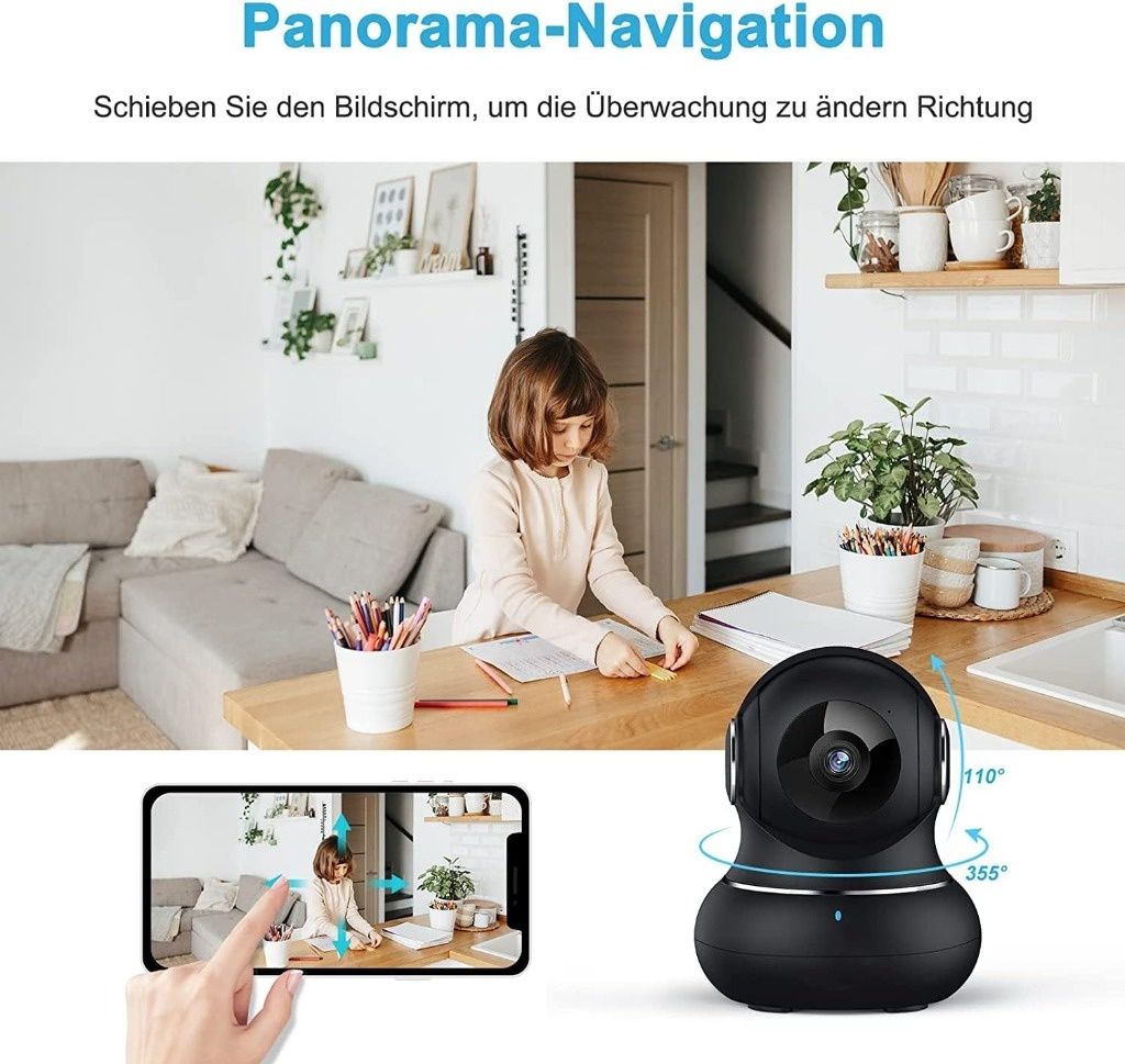 W4 Litokam Kamera WIfi niania FullHD 360° 1080p