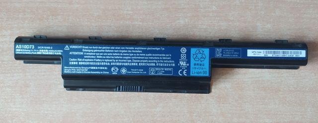 Bateria do laptopa uszkodzona z acer aspire 5742G