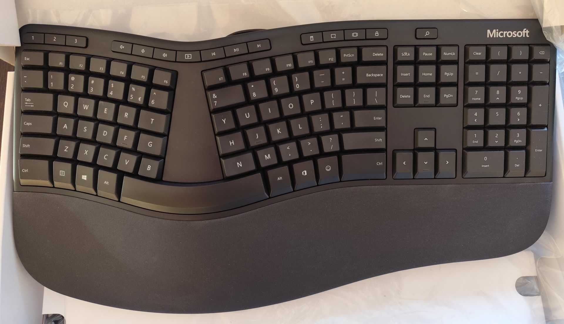 Klawiatura ergonomiczna Microsoft 1878 z podstawką pod nadgarstki NOWA