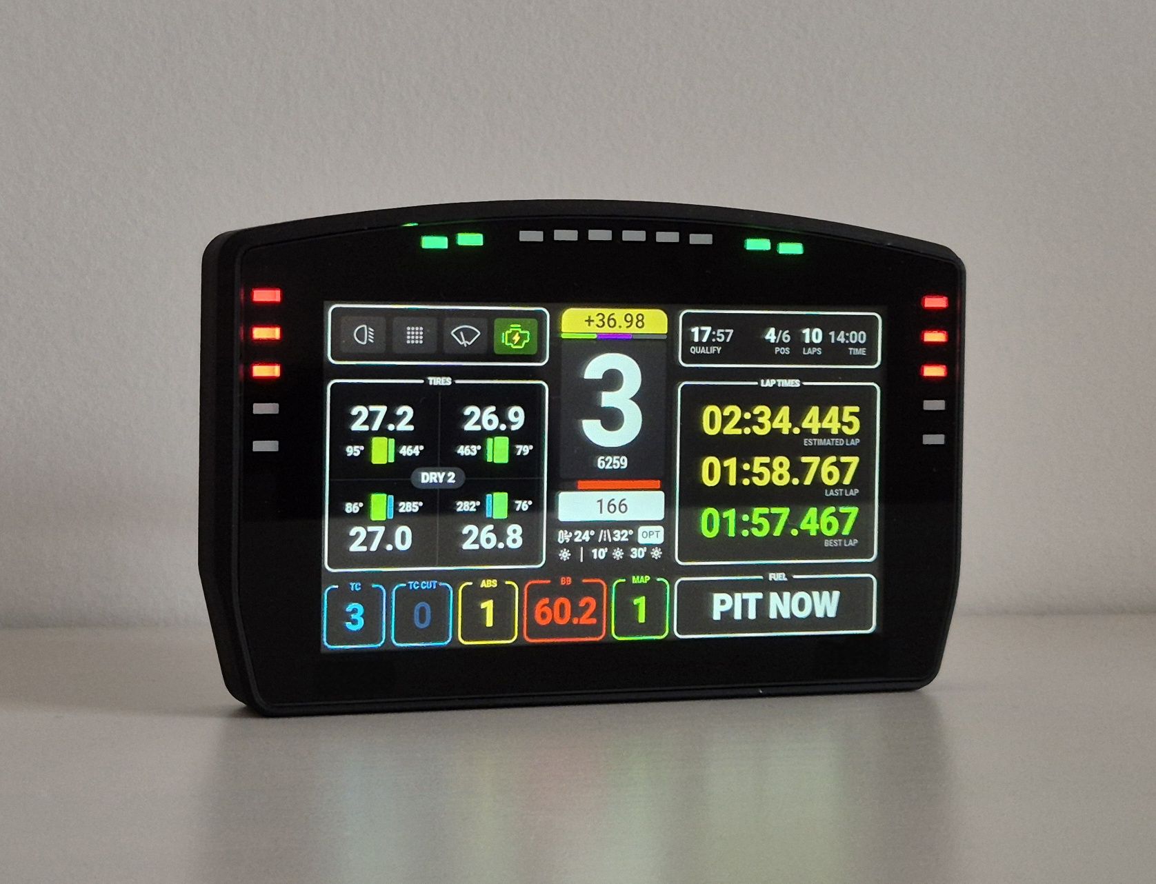 Simdash 5" - Fanatec, Simagic, Moza, Thrustmaster