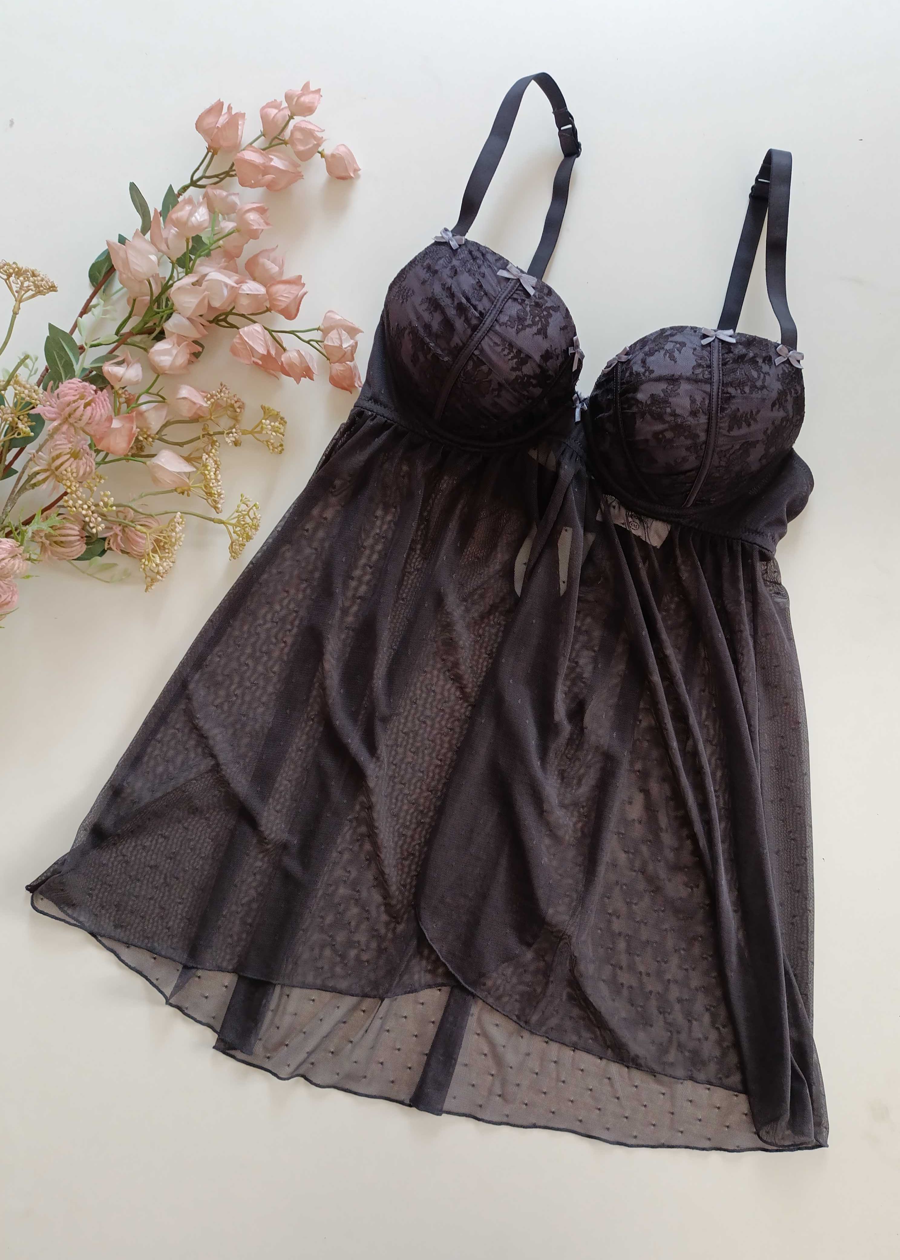 Szara, sexy koszulka nocna 85B C&A
