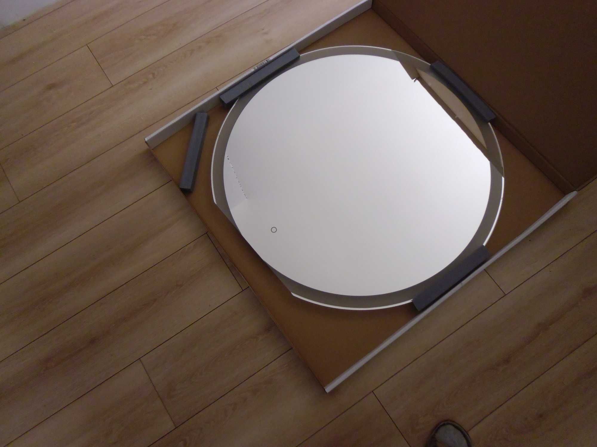 Lustro łazienkowe z LED fi 80cm. Włącznik dotykowy.