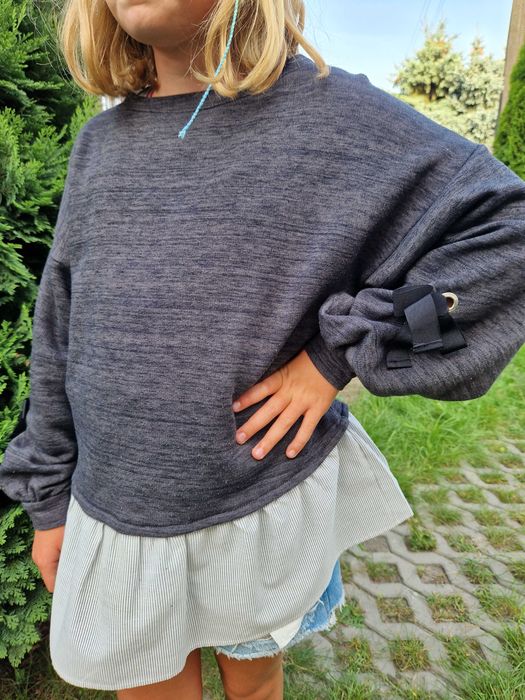 Piękna elegancka bluza sweterek z falbanką ZARA 10 lat