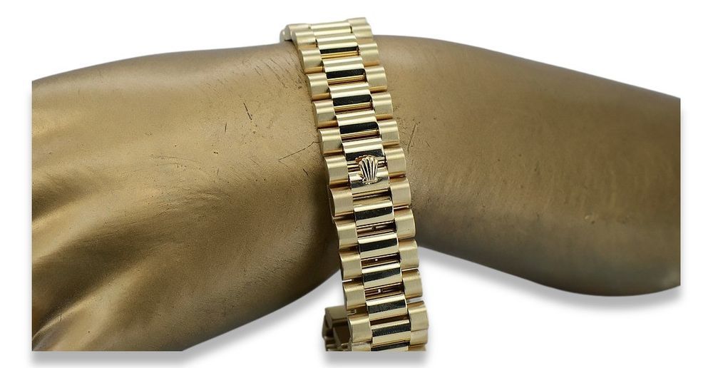 Złota bransoleta 14k 585 do zegarka męskiego typu Rolex mwb015y Gdańsk