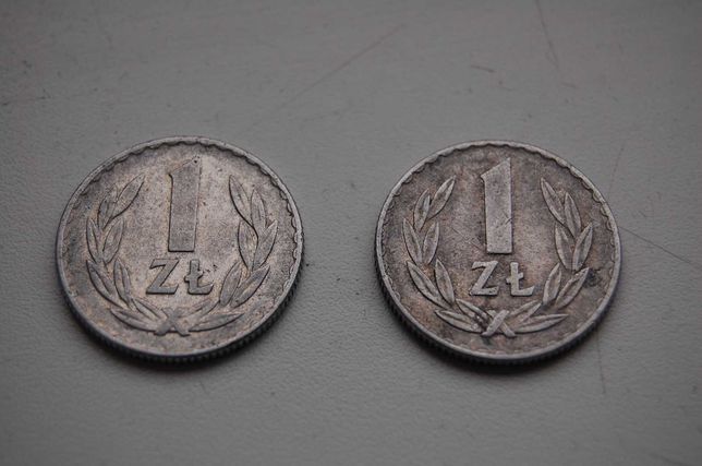 Moneta 1 złoty z 1972 roku i 1 złoty z 1973 roku.