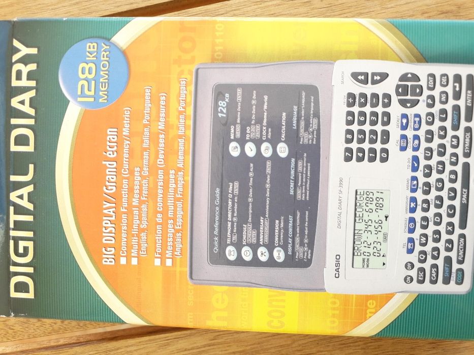 Diário digital Casio SF-3990-WE-w 128KB