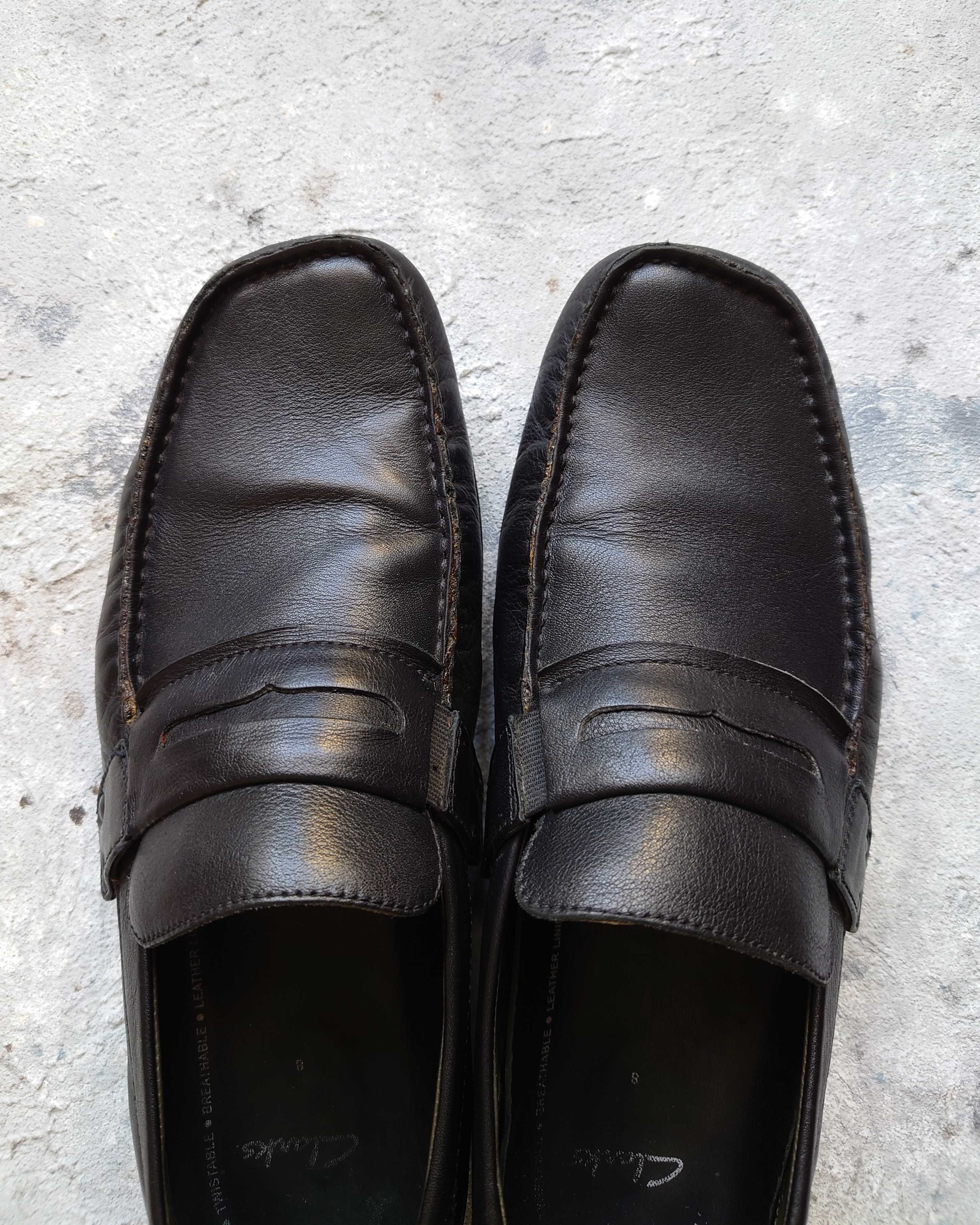 Чоловічі шкіряні мокасини Clarks, мужские кожаные мокасины Clarks