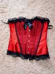 gorset, rozm. M, rock, goth, alternative, kokarda, koronka, vintage