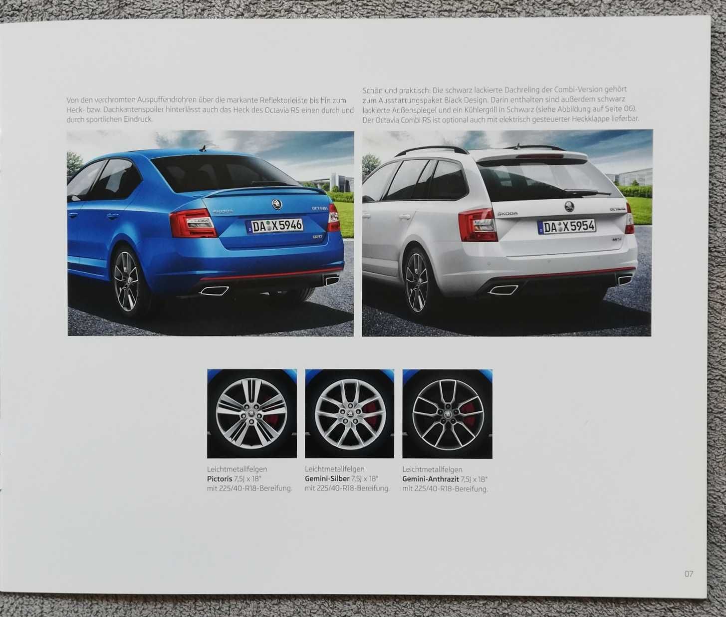 Prospekt Skoda Octavia RS 2015