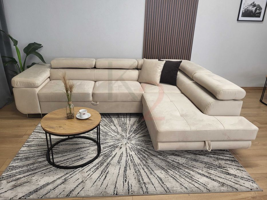 Narożnik ARTEON Kanapa POD WYMIAR  Rogówka Sofa USB Rozkładana +GRATIS