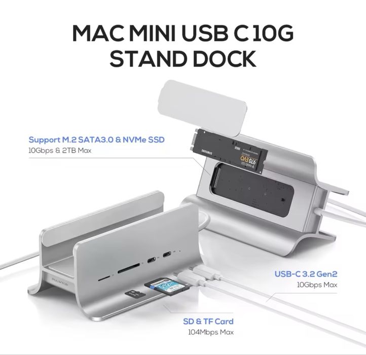 док-станція PULWTOP для Mac mini з SSD 512 ГБ