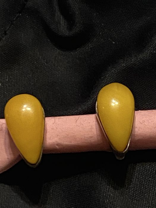 Серьги серебро с янтарем 925 СССР.