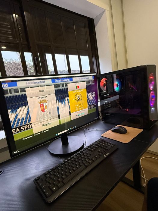 Setup Gamer Completo Ryzen 5 5600X + RX 6600 8GB, Mesa,Monitor AOC27!