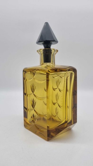 Karafka kryształowa Art Deco szkło kolorowe Design