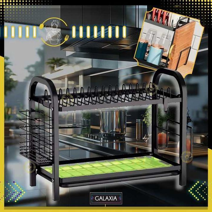 SUSZARKA DO NACZYŃ Stojąca Dwupoziomowa Duża Ociekacz na Naczynia