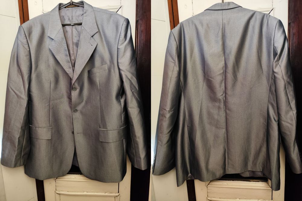 Мужской серый шерстяной костюм Legenda Class р.52-54