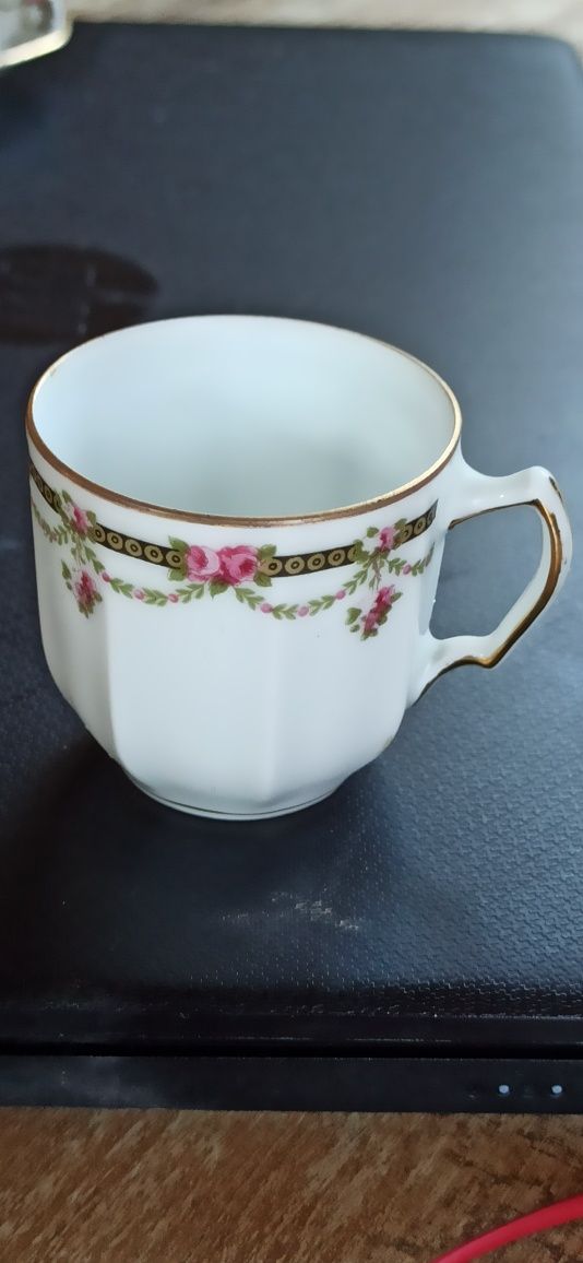 Stara Porcelanowa filiżanka z talerzykiem Jean Haviland Alexandrie
