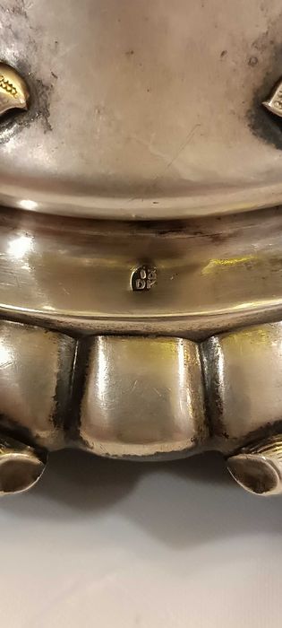 Patera secesyjna, podstawa srebro 800