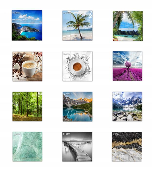 PANEL SZKLANY DO KUCHNI 60x60 cm - lacobel +klej + dystanse