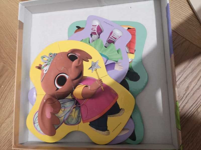 Zestaw zabawek puzzle drewniane Peppa Pig Bing 2+ (dla dwulatka)