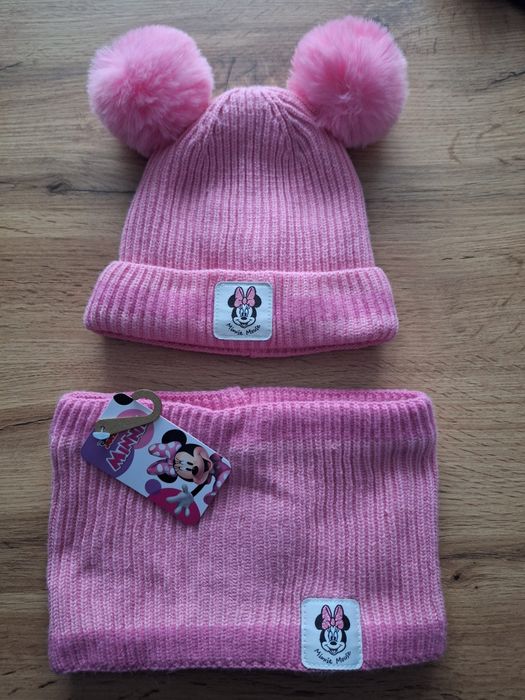 Zestaw czapka i komin zimowy 2/3 latka