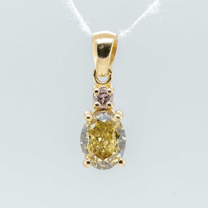 Pendente com Diamante 0.76 ct para colar - Ouro Amarelo 14k