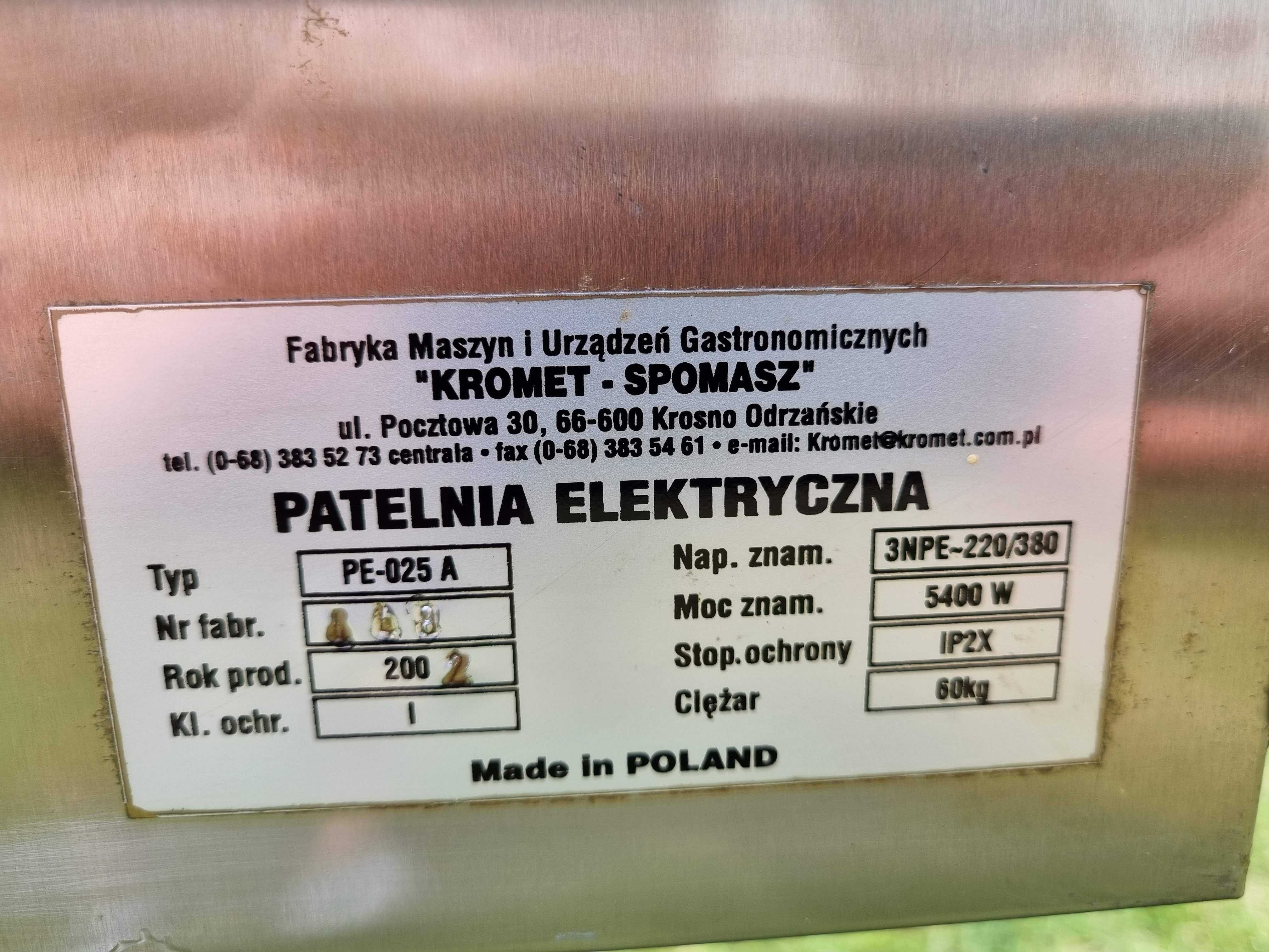 Patelnia Elektryczna Kromet PE-025 A