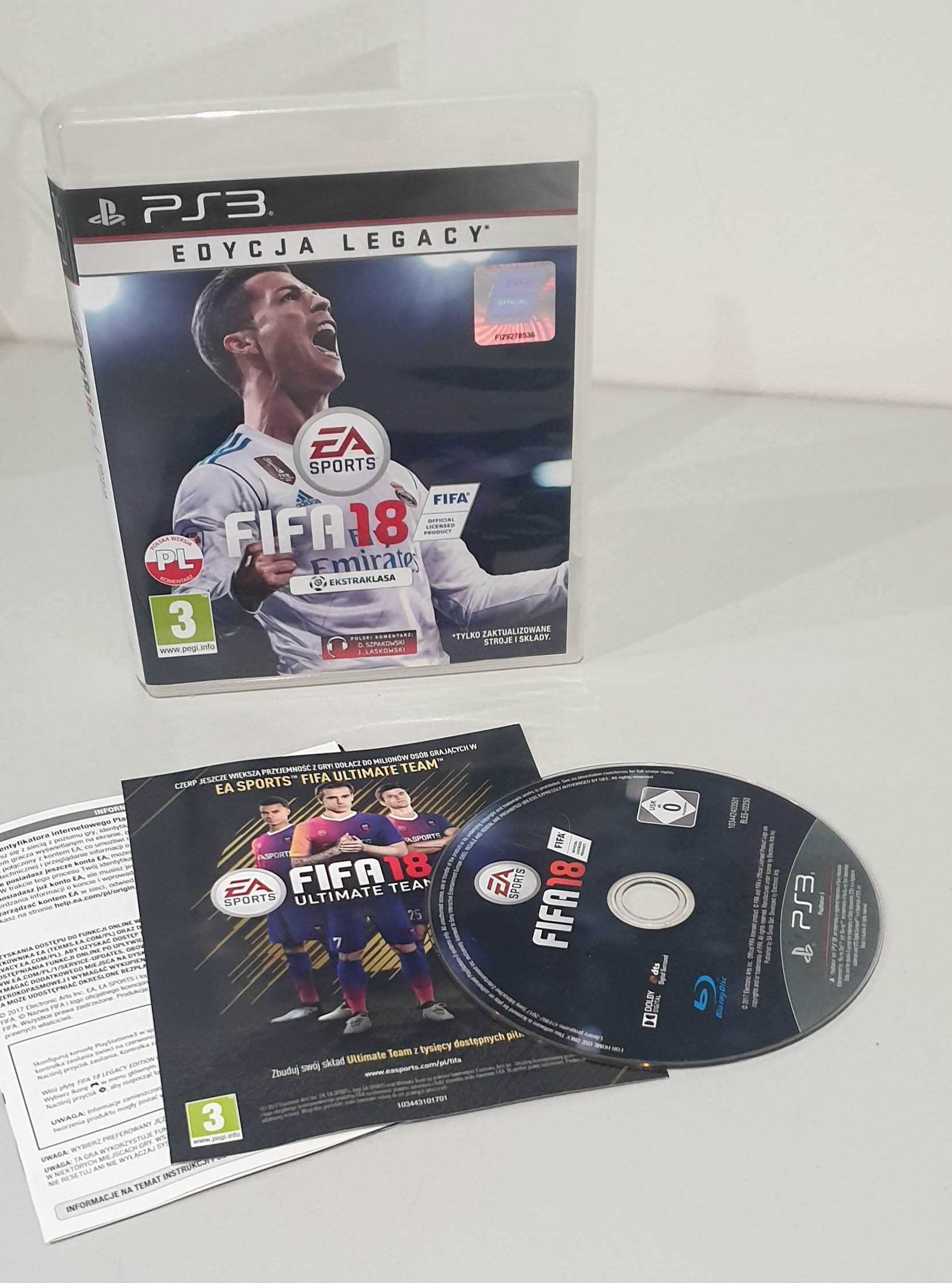 Gra Fifa 18 Ps3 wydanie i komentarz PL