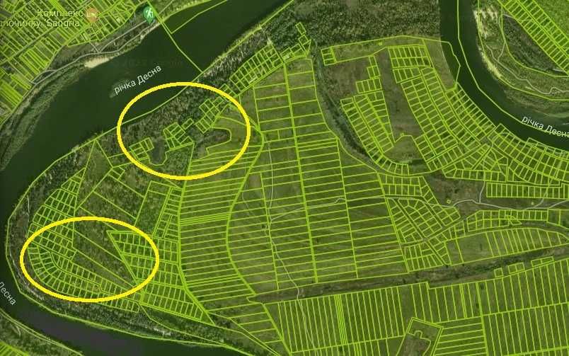 Участок у воды 10 сот берег реки Десна, озеро, лес, Киев 10км