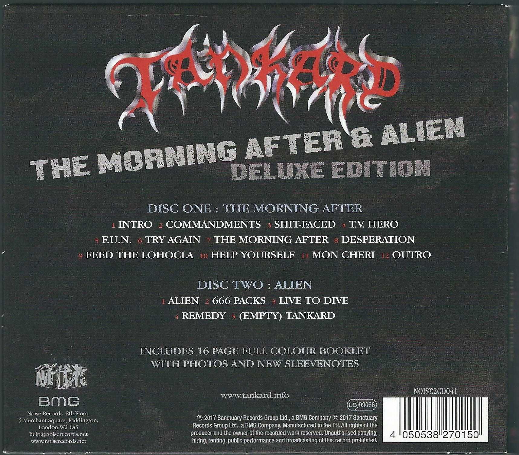 2 CD Tankard - The Morning After + Alien (2017) (Noise) (Digipak)