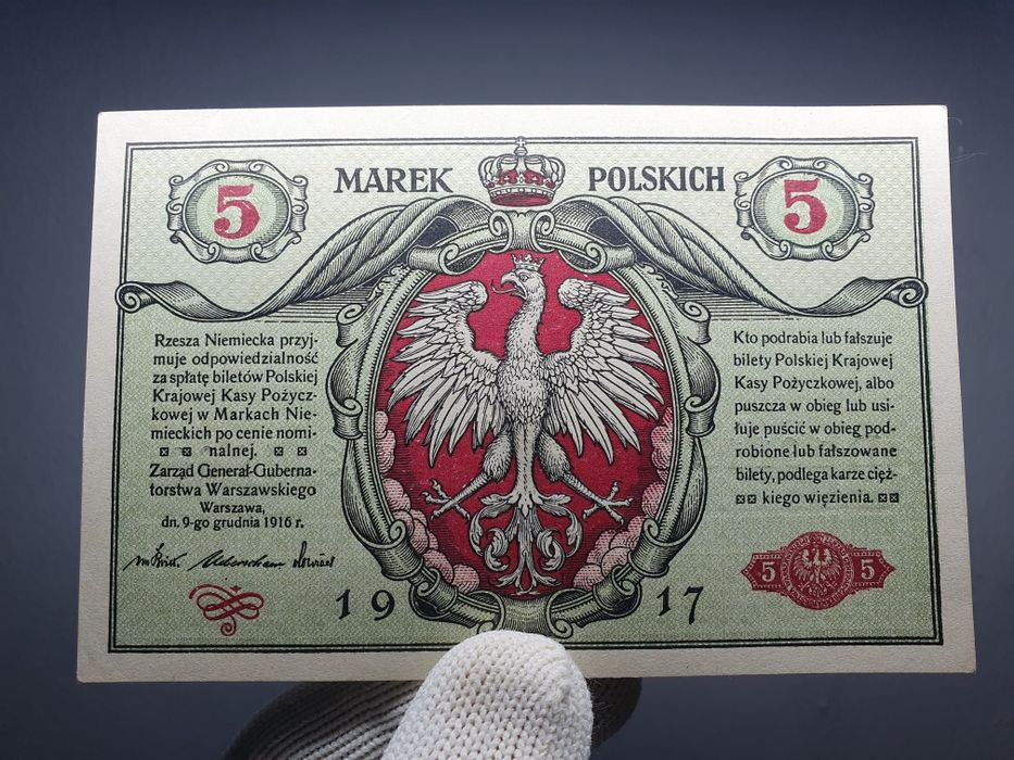 5 Matek Polskich Generał 1916 UNC-