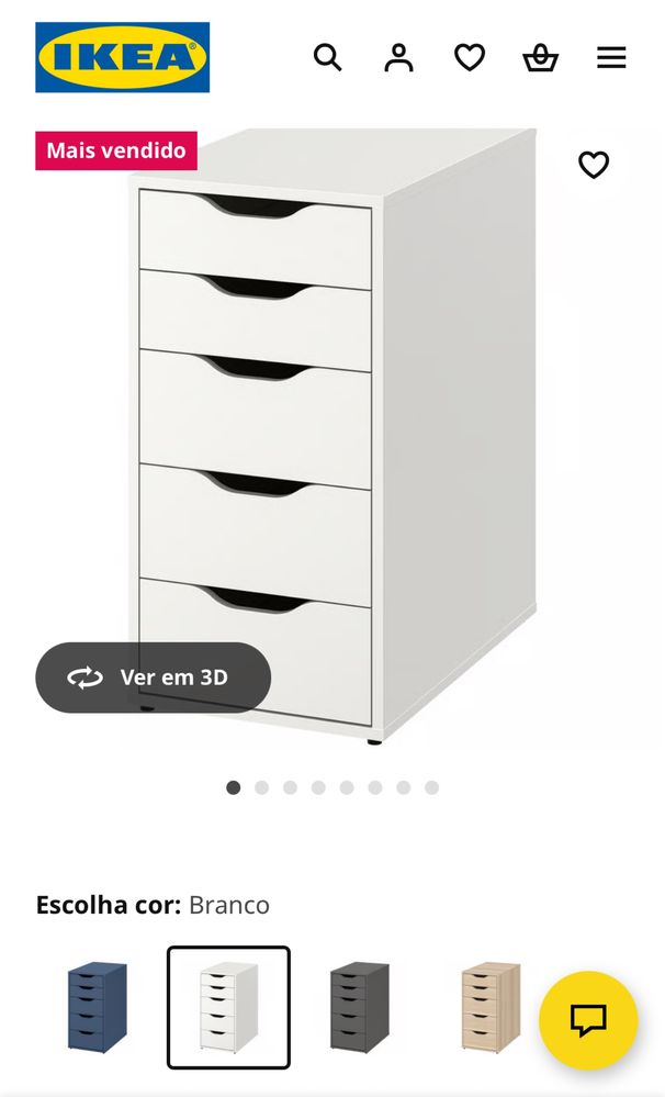 Bloco de gavetas ALEX IKEA