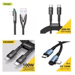 Essager Кабель зарядки USB Type-C 6A/66W. 1m.