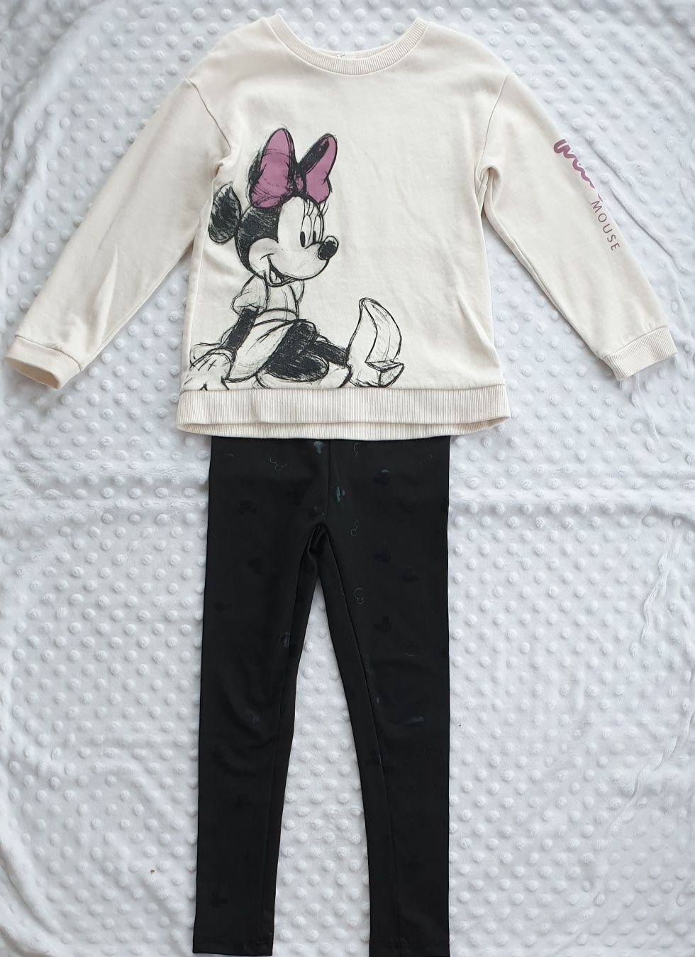 Paka ubranek r 104 H&M Myszka Miki Minni dres koszulki bluzy Disney