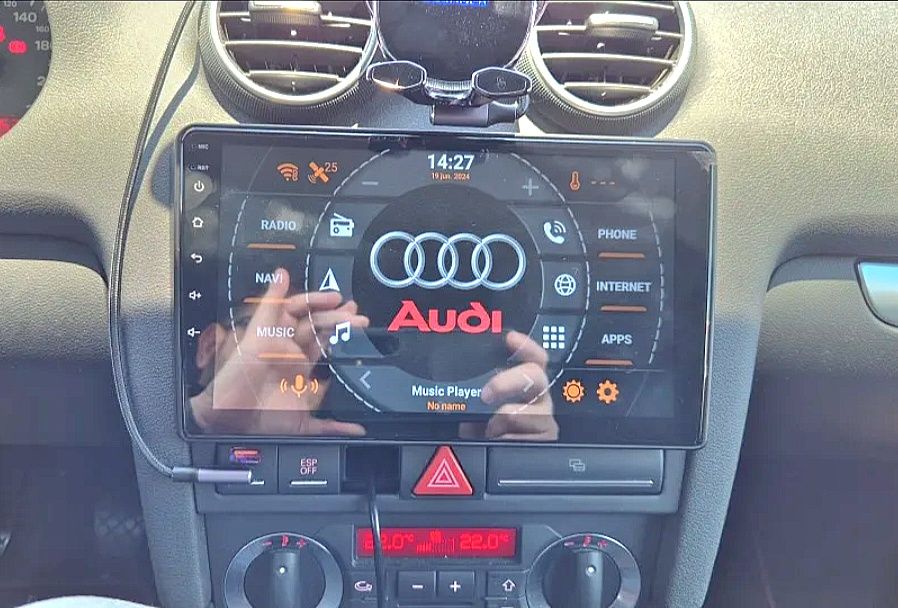 Rádio Audi A3 8P Android 14 com GPS (Novo)