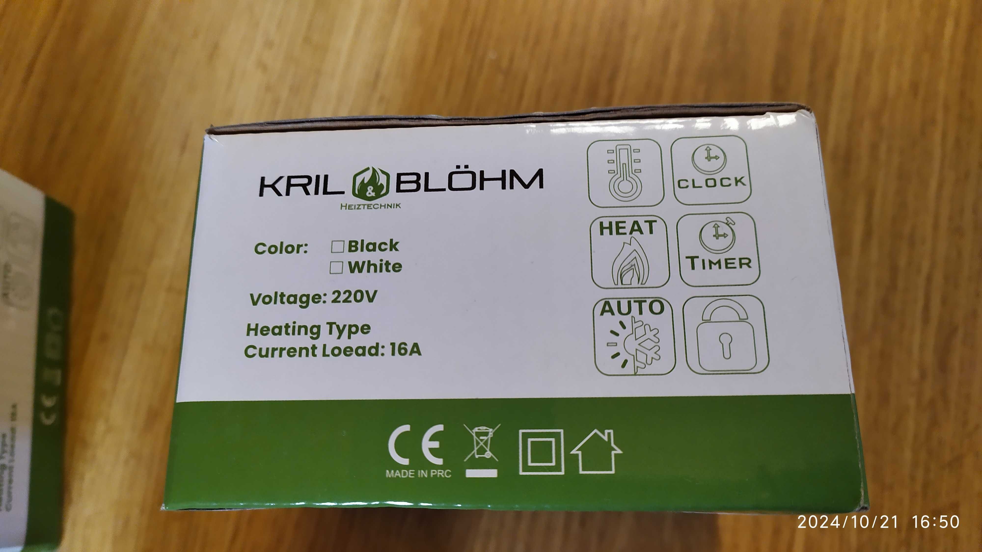 Termostat, termoregulator, sterownik WIFI ogrzewanie elektryczne