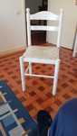 Mesa extensível+ 4 cadeiras,madeira maciça lacado branco
