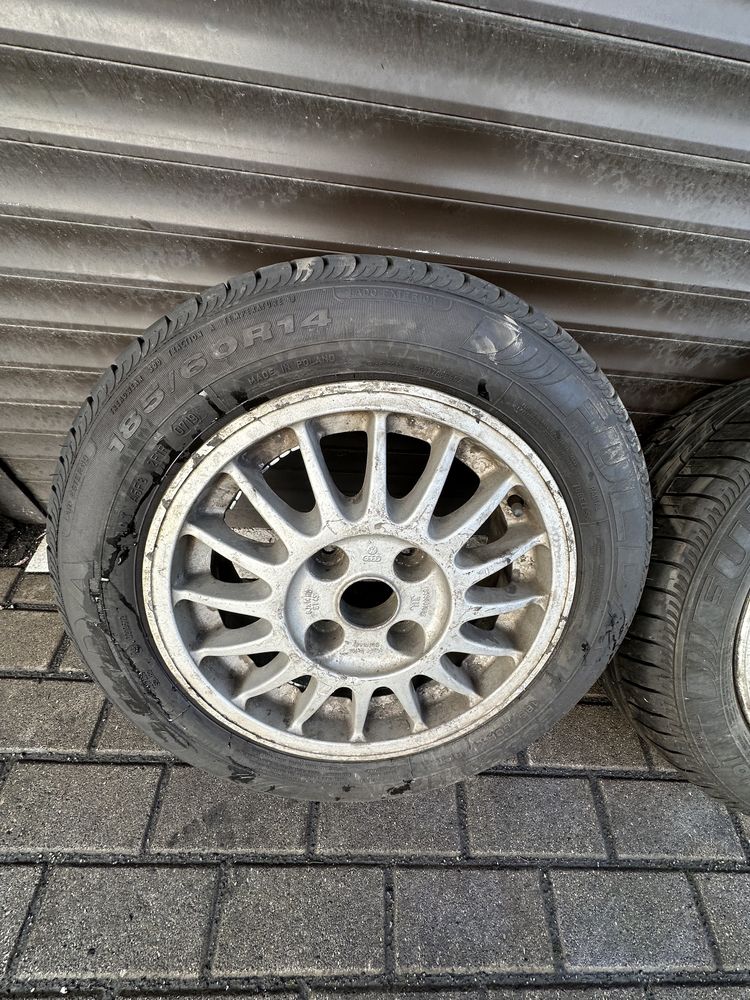 Kola aluminiowe 14” 4x108 opony letnie