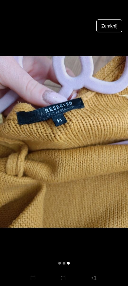 Sweter kardigan z frędzlami