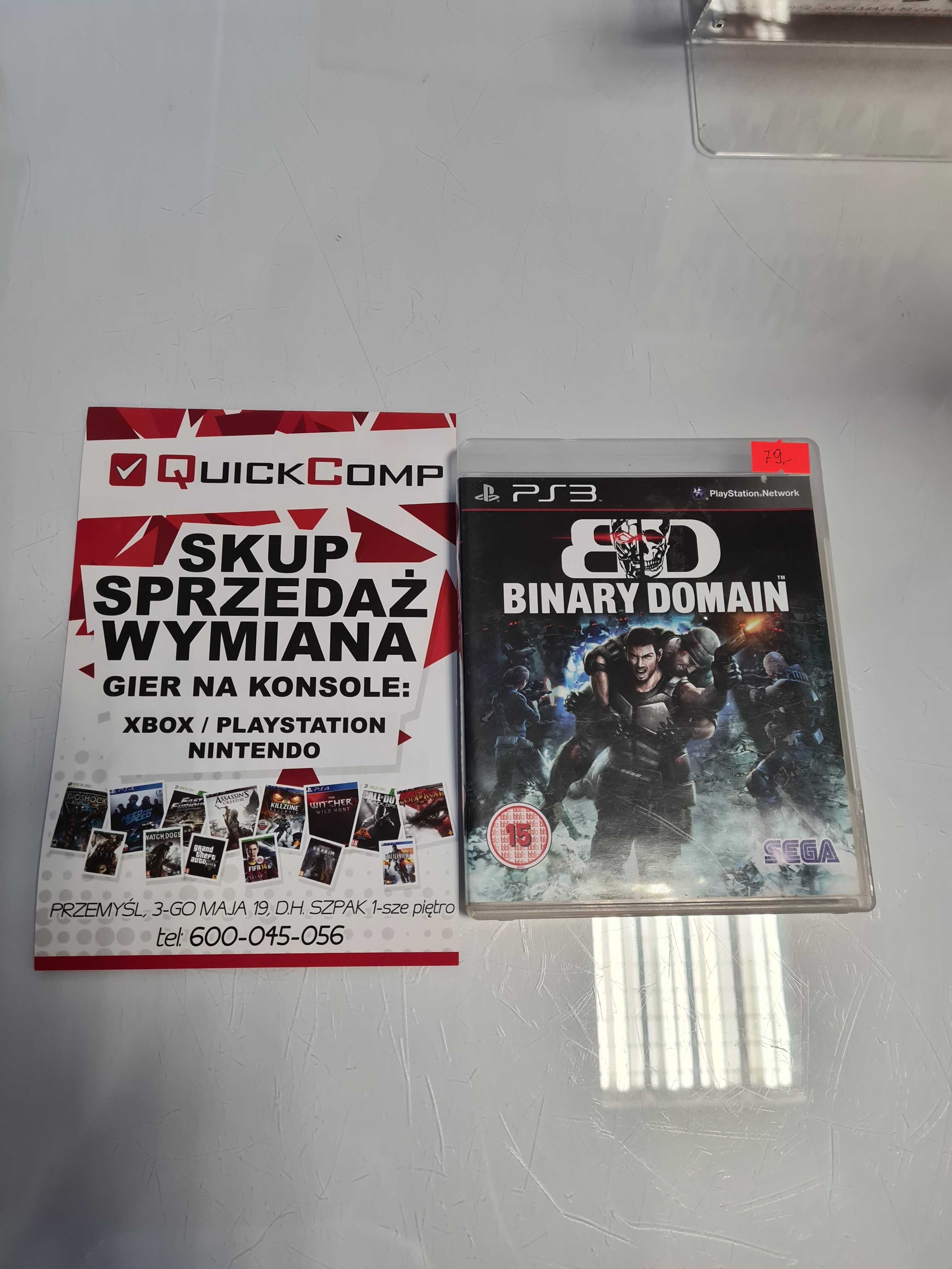 Gra PlayStation 3 PS3 Binary Domain Gwarancja 1 Rok QUICK-COMP