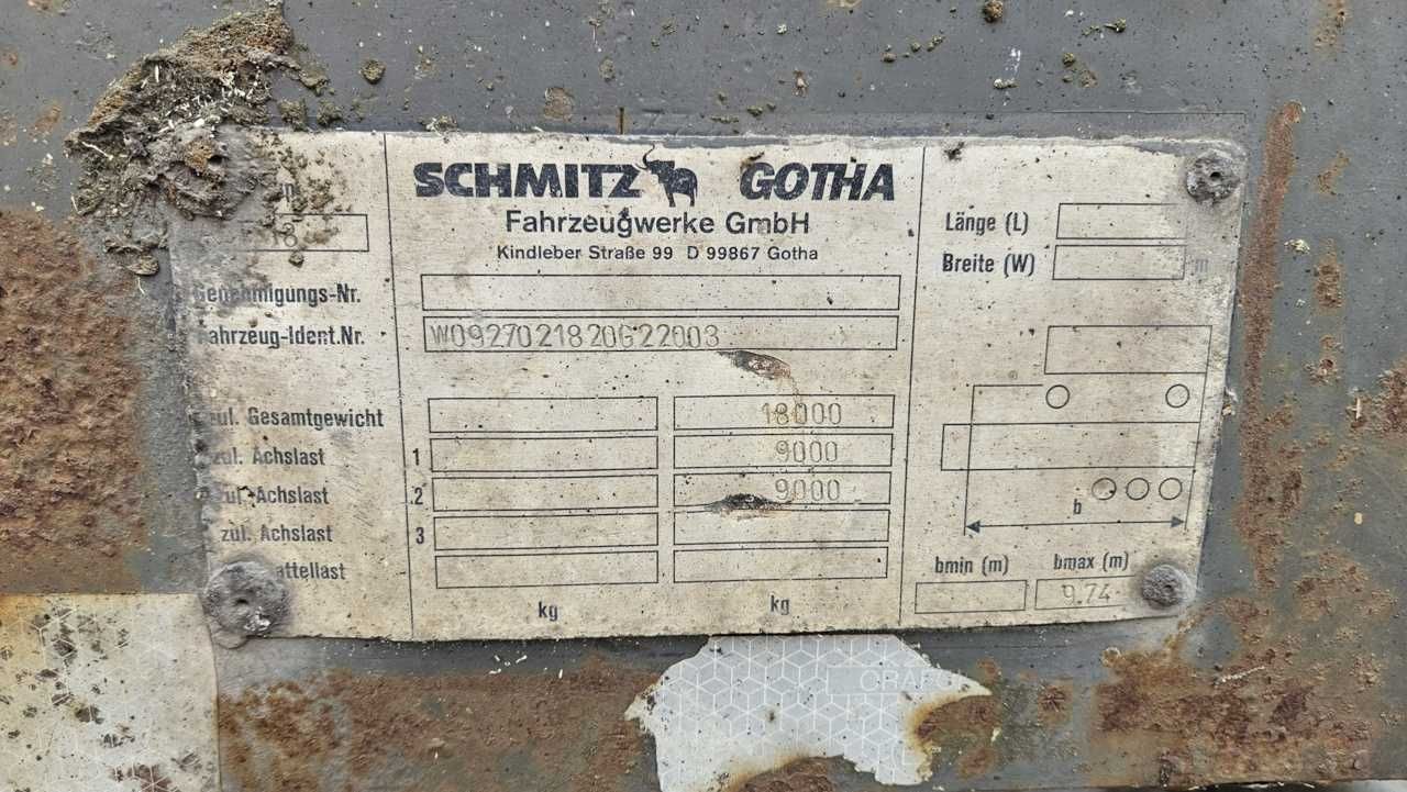 Przyczepa do przewozu kontenerów Schmitz-Gotha 2002r.