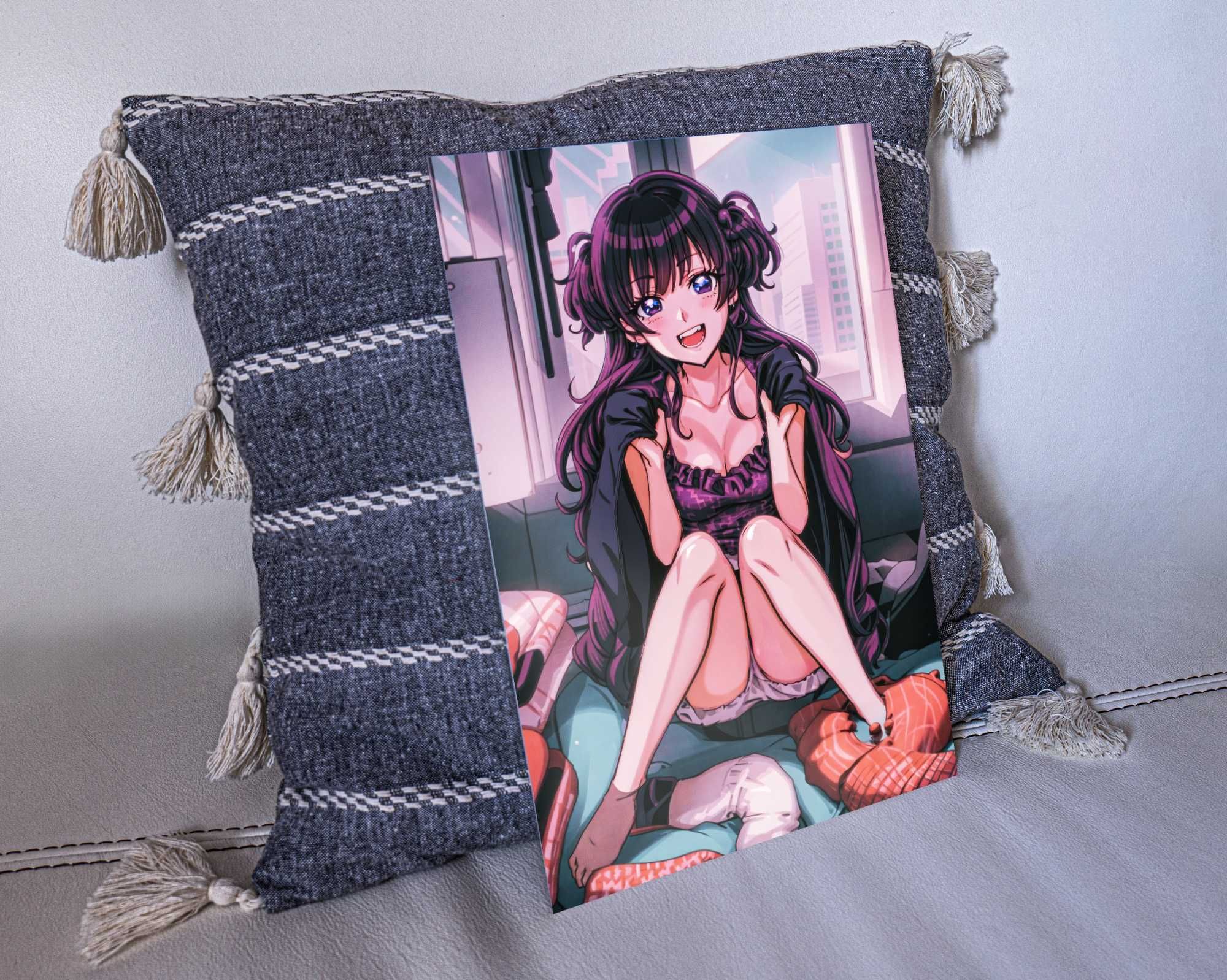 Retro Anime Plakat na metalu A3 otaku manga girl Poster prezent ecchi