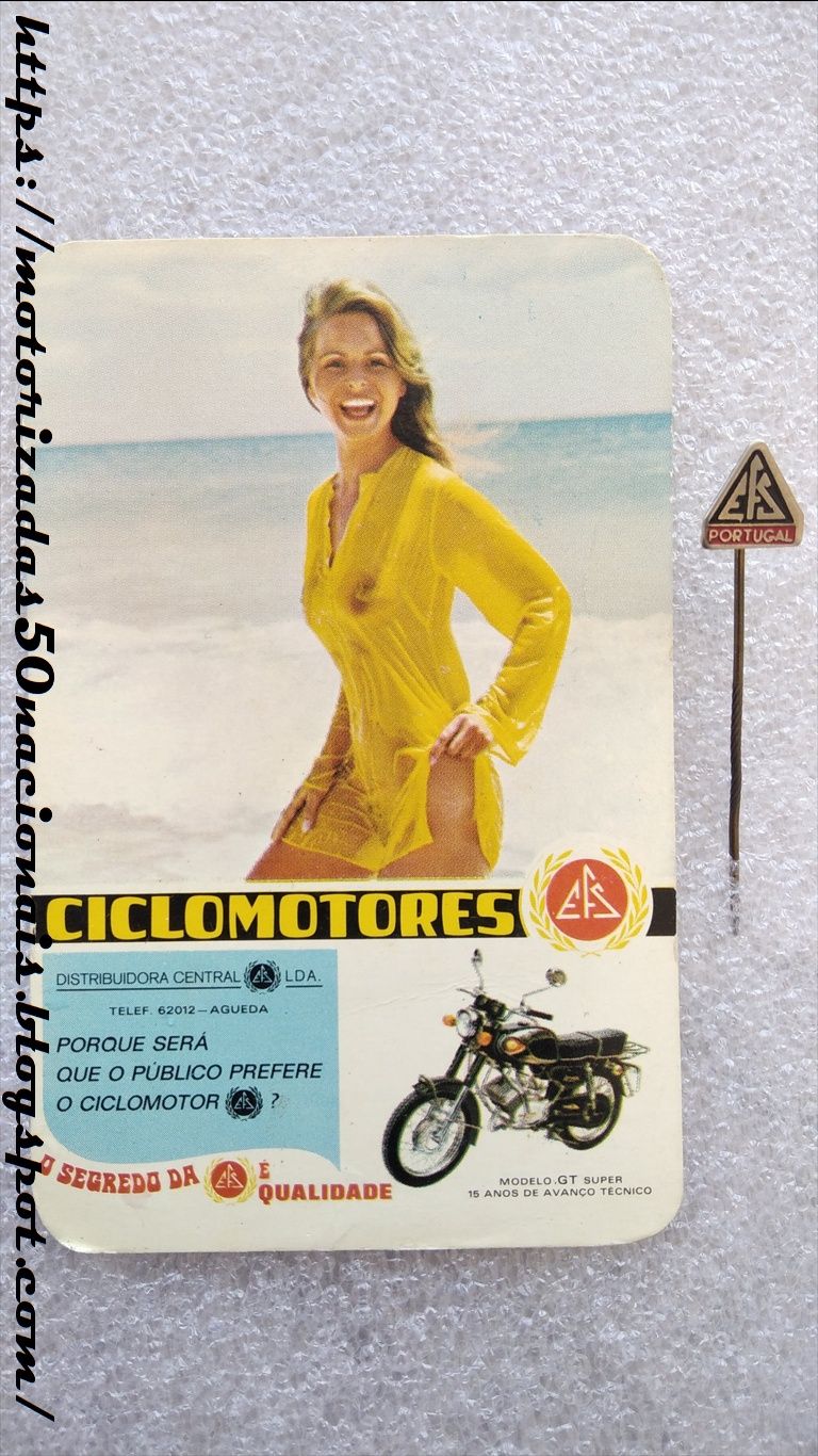 Calendário EFS de 1975 + Alfinete de Lapela EFS