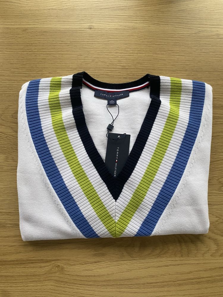 Sweter v-neck Tommy Hilfiger XS nowy z metką