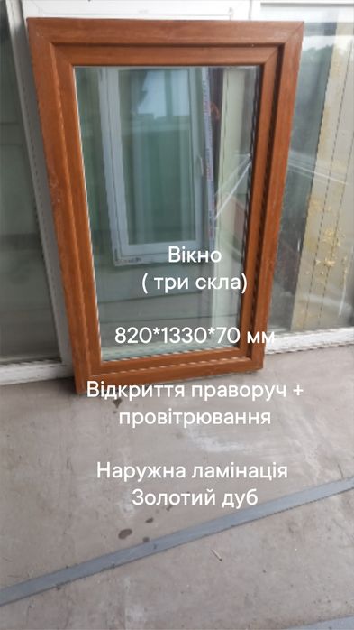 Окно / вікно 710*1410 мм відкриття праворуч+ провітрювання