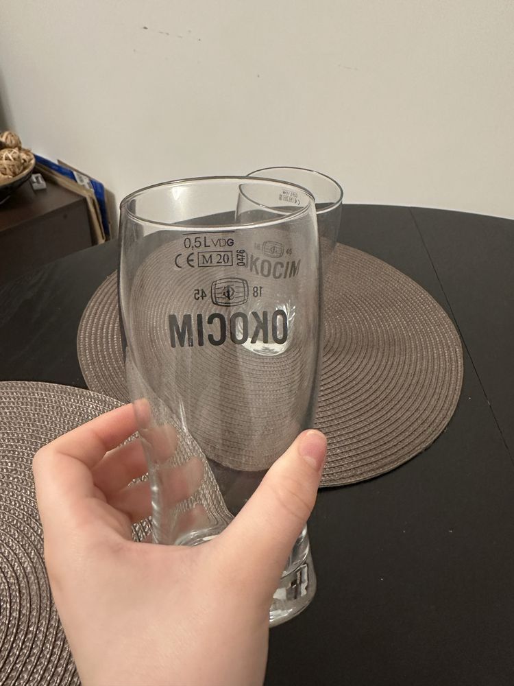 szklanki na piwko dwie po 0,5
