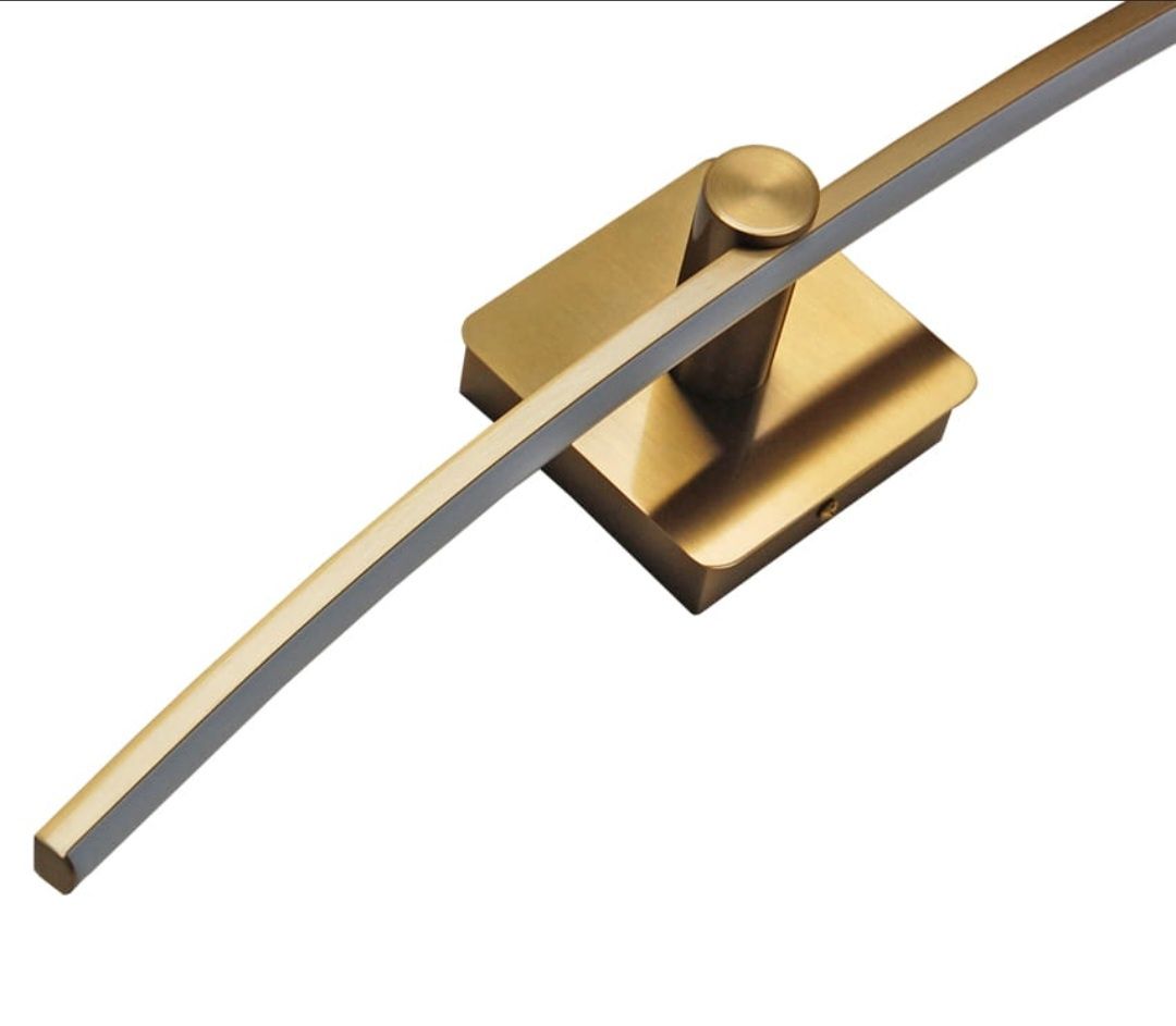 Kinkiet do łazienki_ szczotkowane złoto _ półokrągły _ 60 cm _Modern