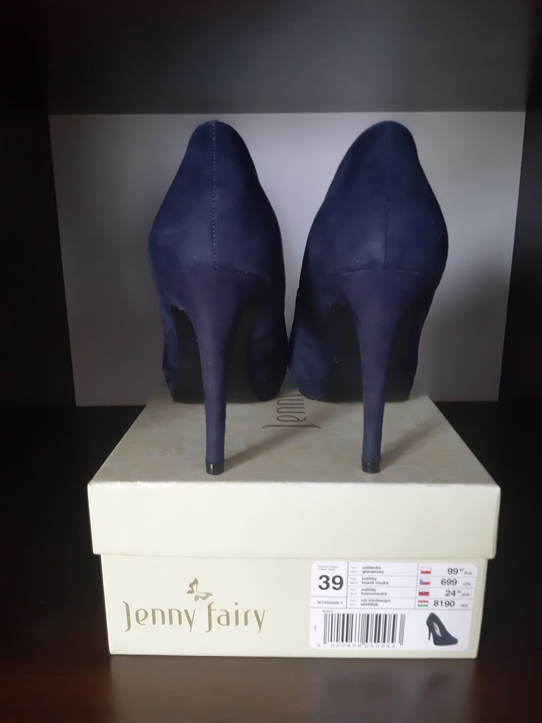 Granatowe szpilki Jenny Fairy, r. 39