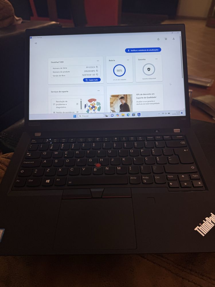 Lenovo ThinkPad T490 Intel Core i7-8565U/16GB/512GB SSD/14" como Novo